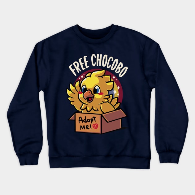 Adopt a Chocobo - Bird mother - Final fantasy Crewneck Sweatshirt by Typhoonic